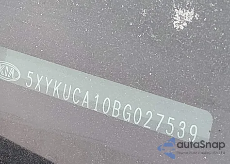 2011 Kia Sorento Ex from USA, damaged, VIN 5XYKUCA10BG027539